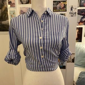 Striped button down